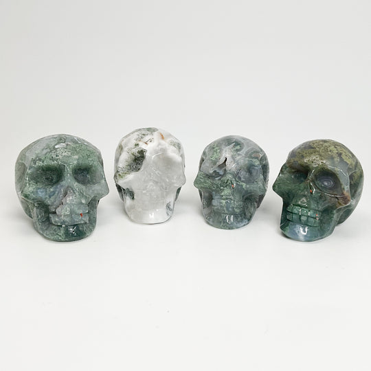 Moss Agate Skulls - Rocks and Gems Canada