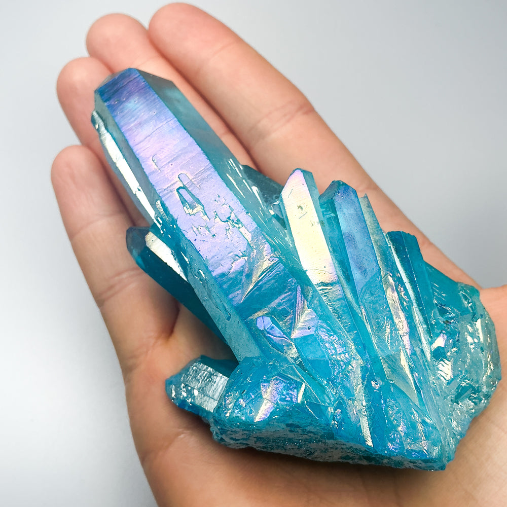 Aqua Aura Quartz Cluster