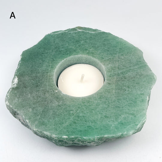 Green Aventurine Candle Holder - Rocks and Gems Canada