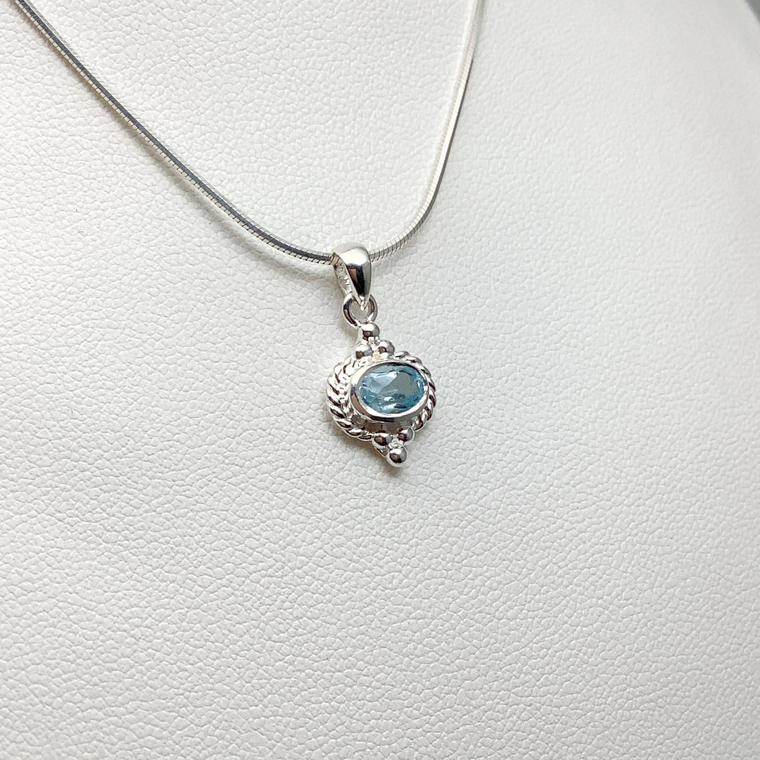 Blue Topaz Pendant - Rocks and Gems Canada