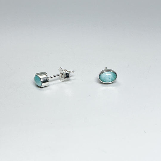 Larimar Stud Earrings - Rocks and Gems Canada