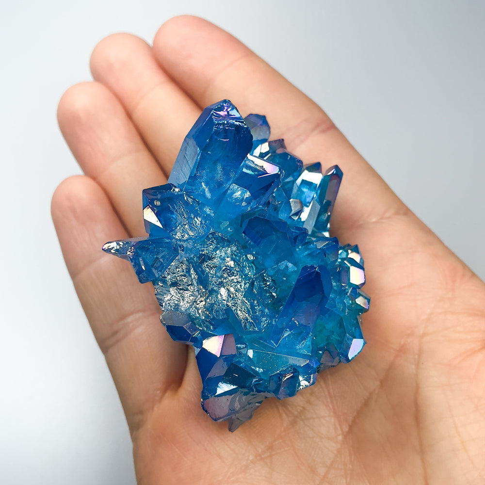 Aqua Aura Quartz Cluster
