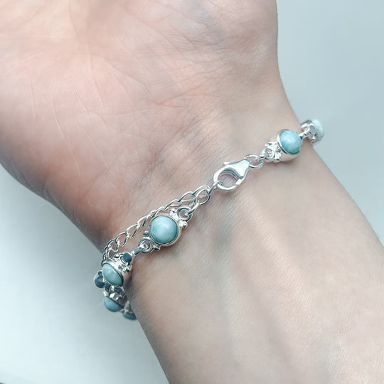 Larimar Sterling Silver Bracelet