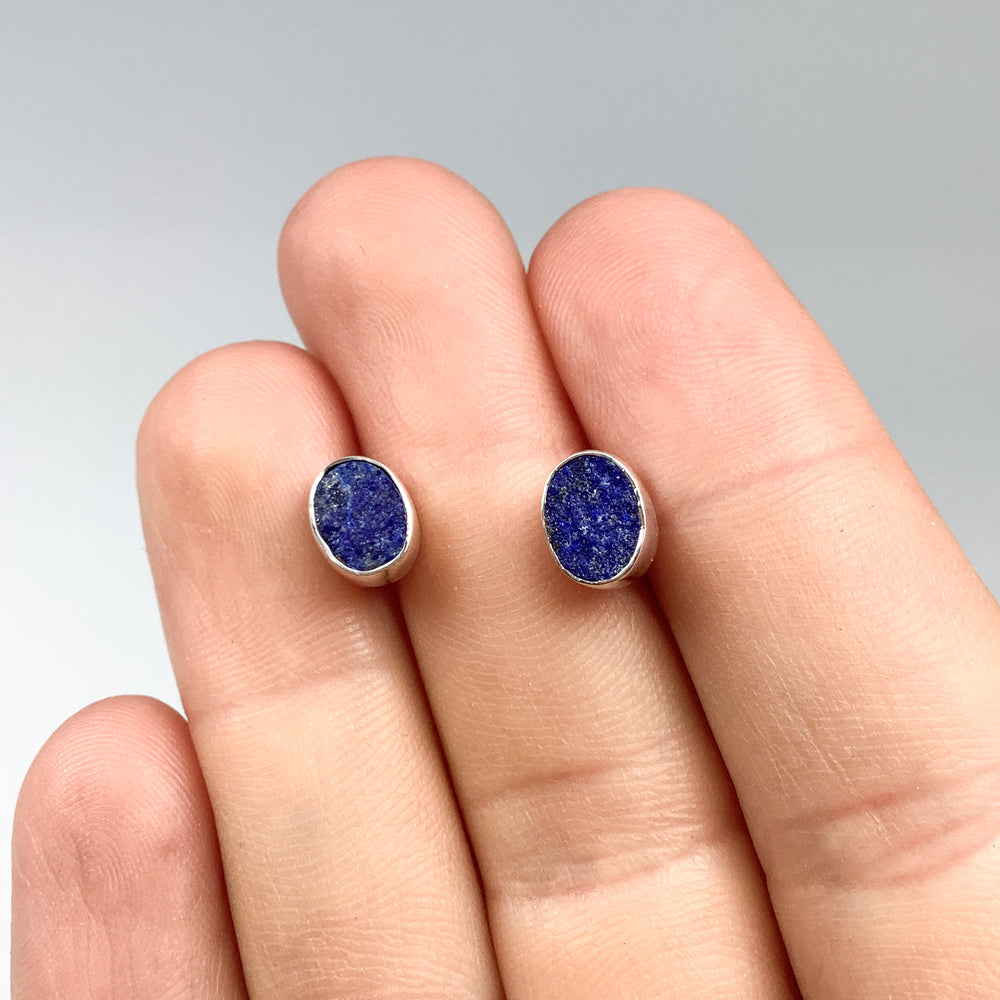 Lapis Lazuli Stud Earrings