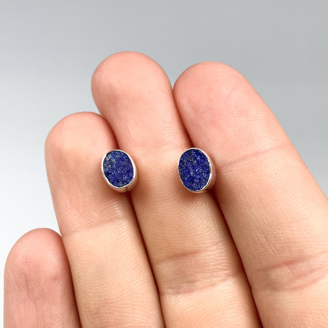 Lapis Lazuli Stud Earrings