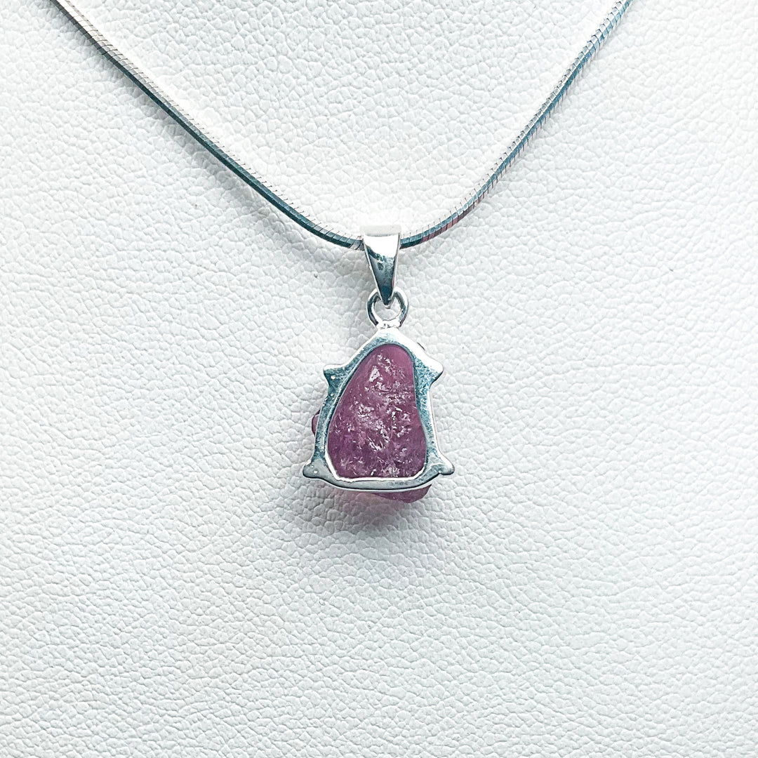 Raw Pink Tourmaline Pendant