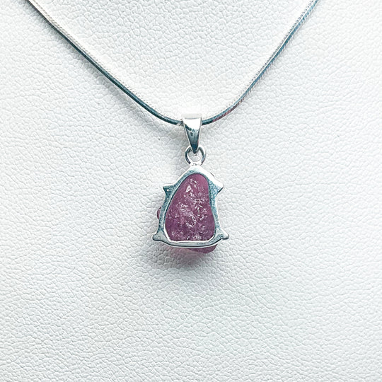Raw Pink Tourmaline Pendant