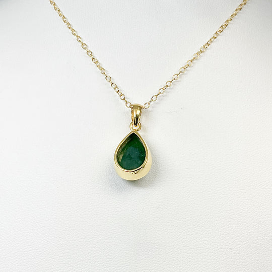 Canadian Jade Gold Finish Pendant - Rocks and Gems Canada