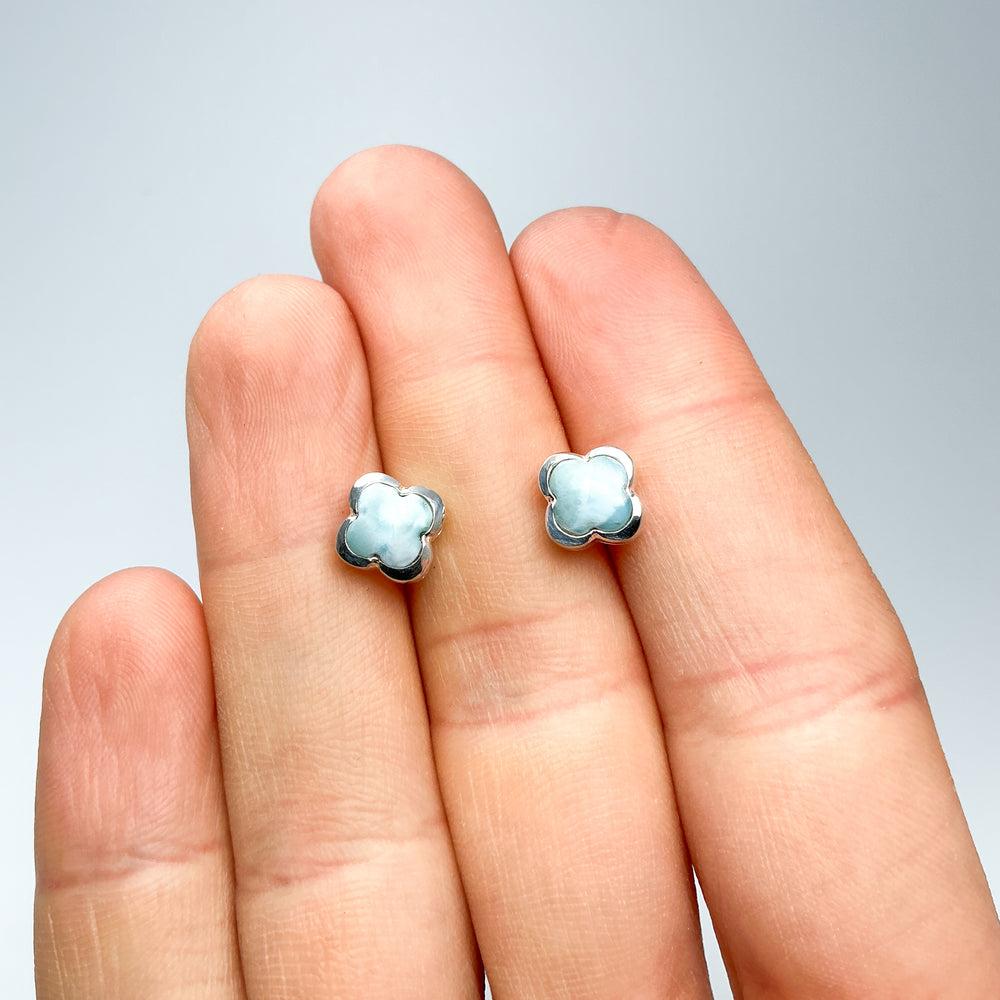 Larimar Stud Earrings - Rocks and Gems Canada