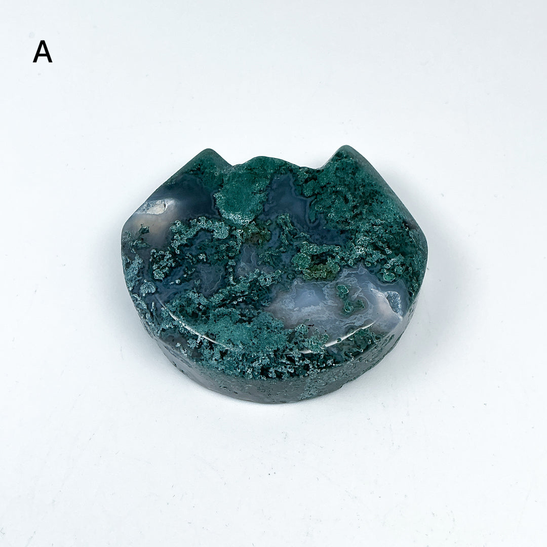 Moss Agate Cat Mini Bowl - Rocks and Gems Canada