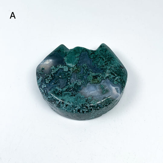 Moss Agate Cat Mini Bowl - Rocks and Gems Canada