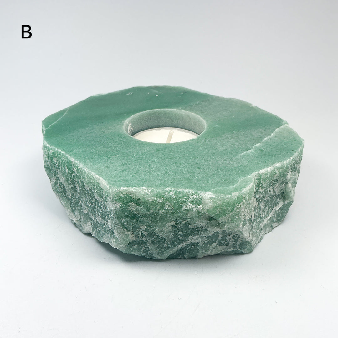 Green Aventurine Candle Holder - Rocks and Gems Canada