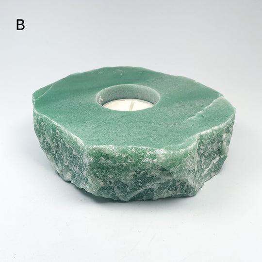 Green Aventurine Candle Holder - Rocks and Gems Canada