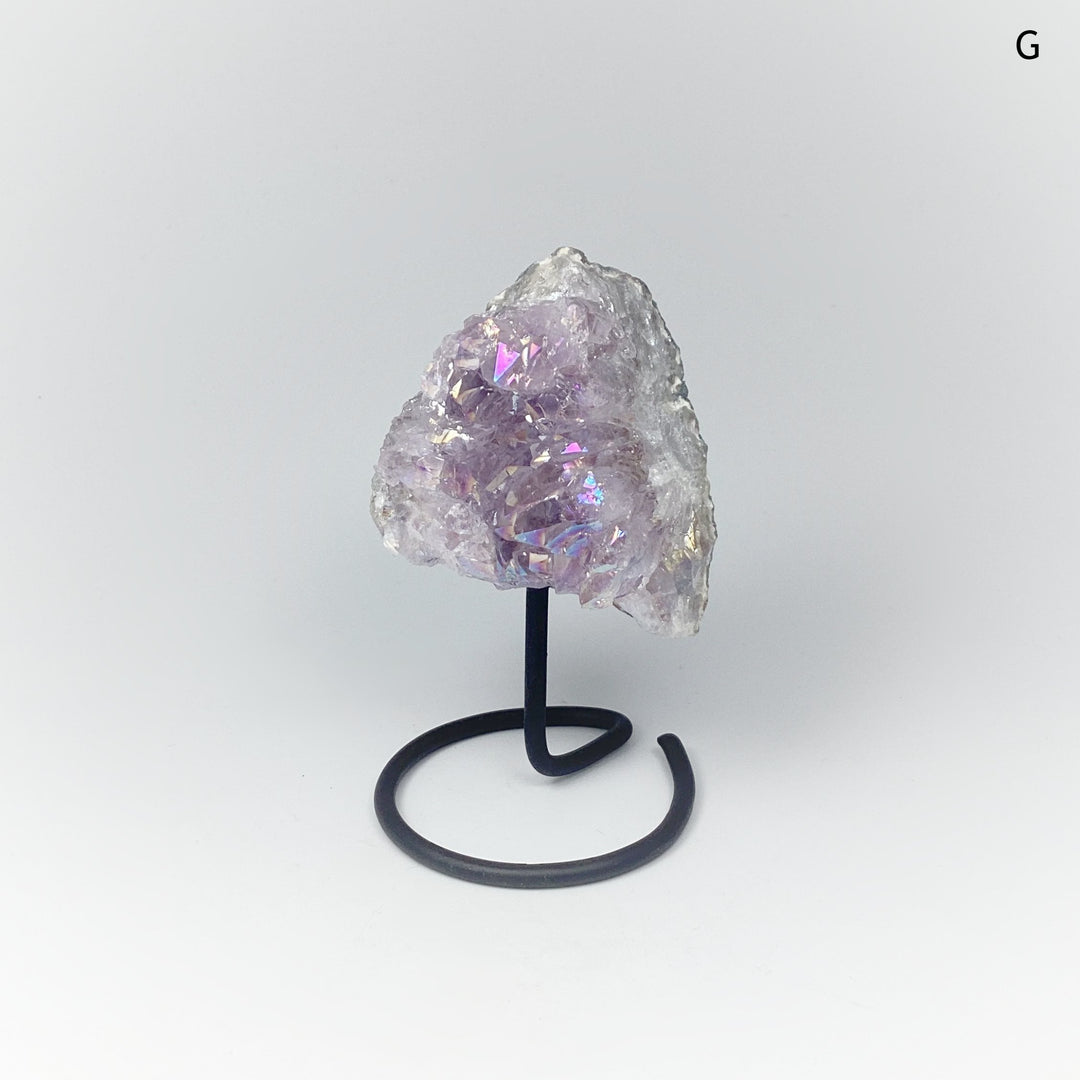 Rainbow Amethyst Druze Cluster On Stand - Rocks and Gems Canada