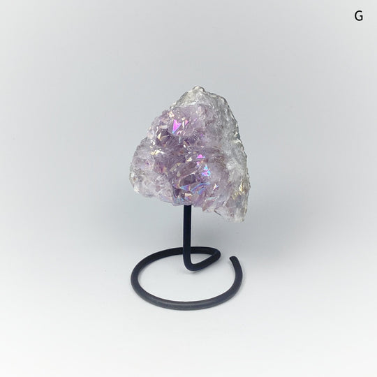 Rainbow Amethyst Druze Cluster On Stand - Rocks and Gems Canada