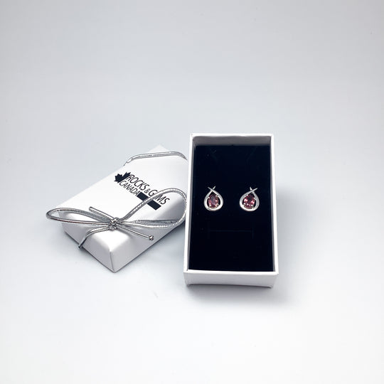 Pink Tourmaline Stud Earrings