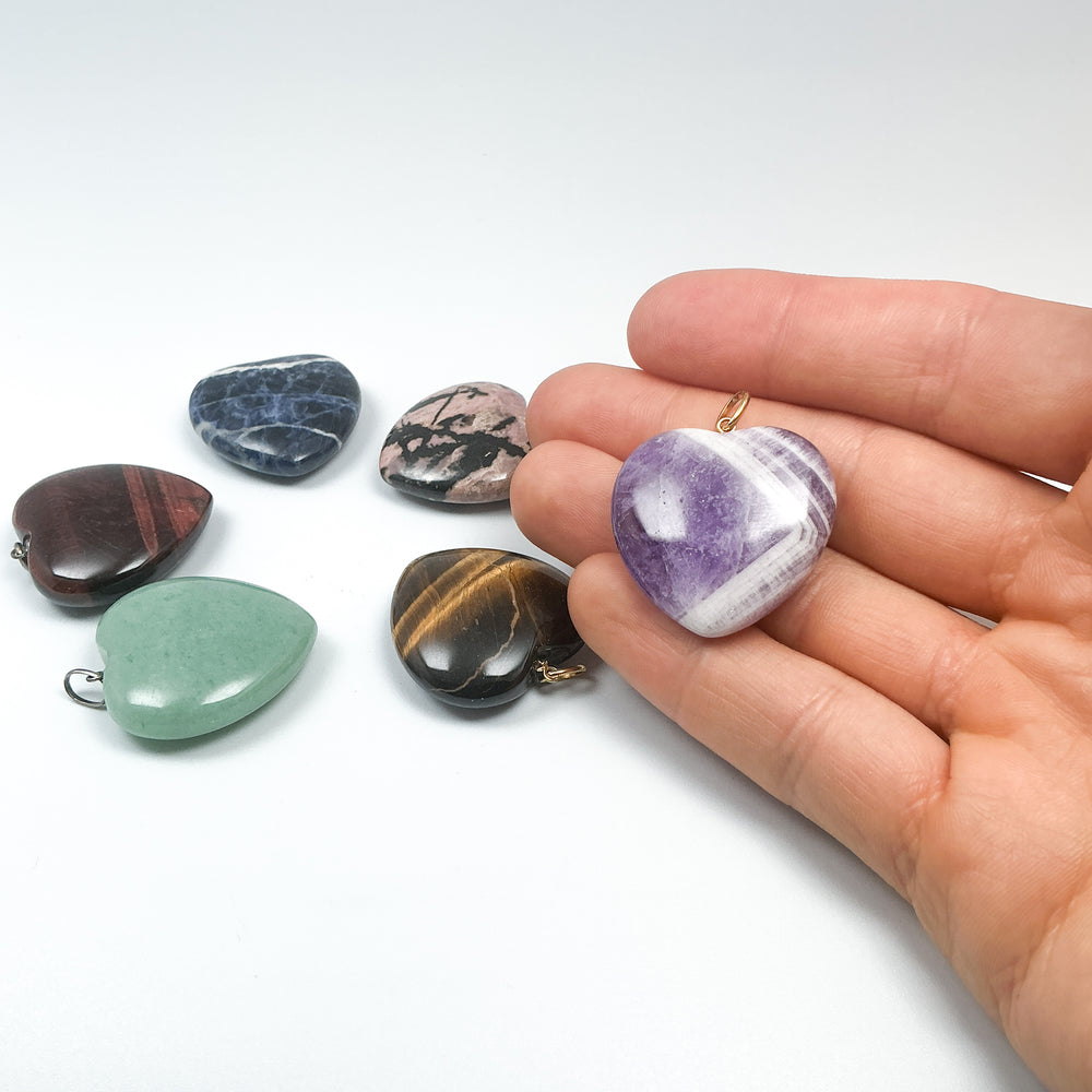 Heart Shaped Gemstone Pendant