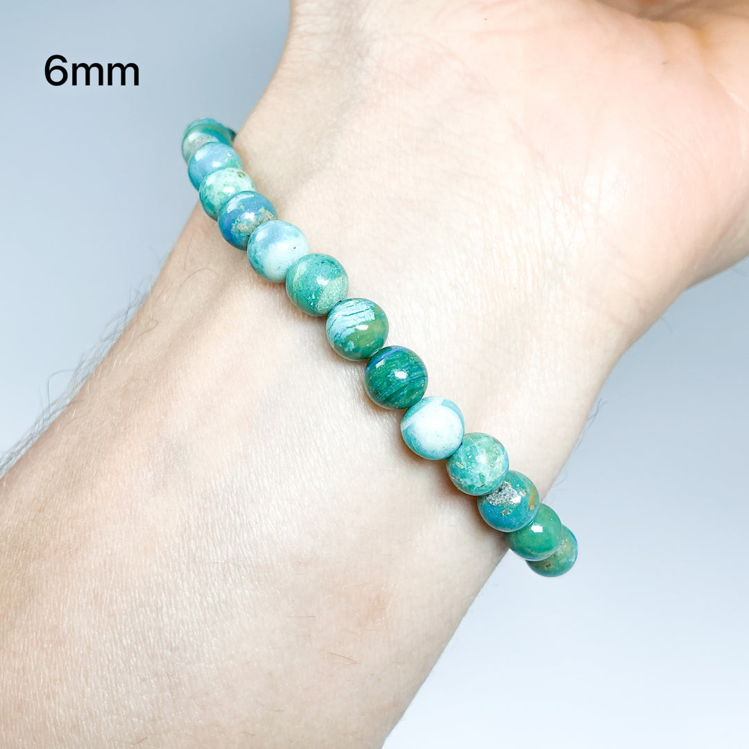 Blue Peruvian Opal Beaded Bracelet