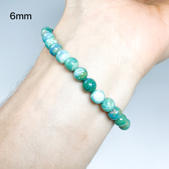 Blue Peruvian Opal Beaded Bracelet
