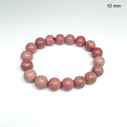 Pink Rhodonite Beaded Bracelet - Rocks and Gems Canada