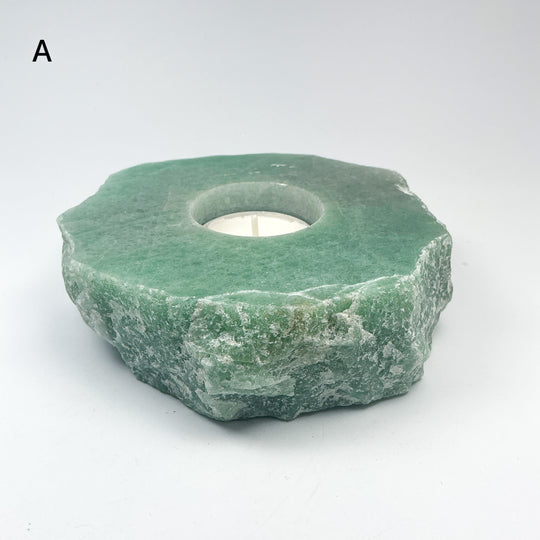 Green Aventurine Candle Holder - Rocks and Gems Canada