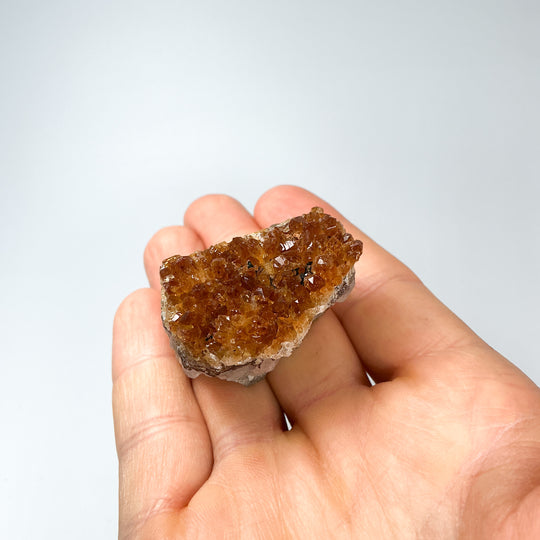 Dark Citrine Druze Cluster - Rocks and Gems Canada