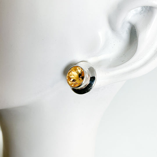 Citrine Stud Earrings