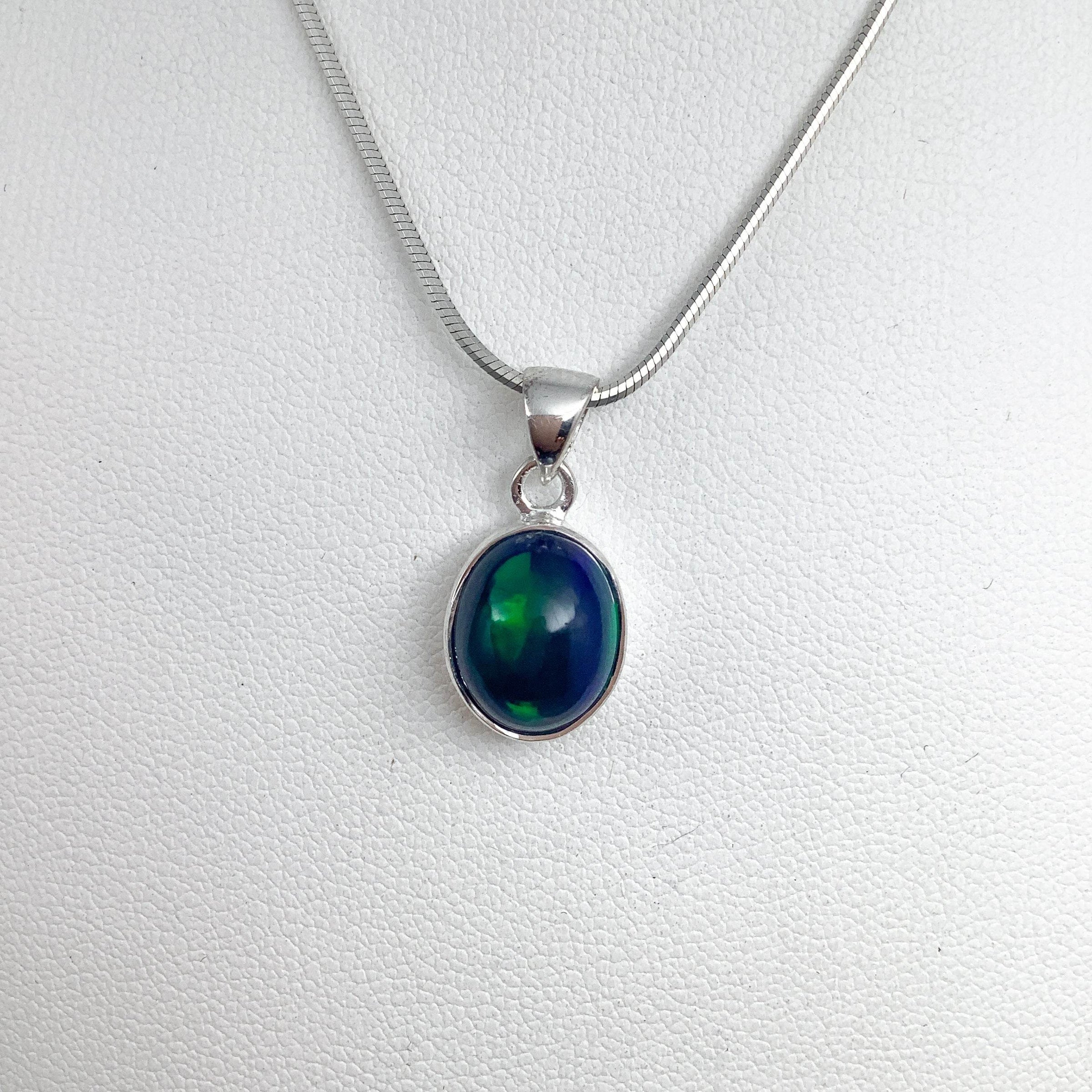 Black Ethiopian Opal Pendant - Rocks and Gems Canada