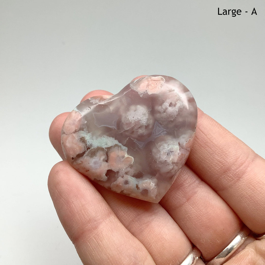Flower Agate Heart - Rocks and Gems Canada