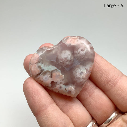 Flower Agate Heart - Rocks and Gems Canada
