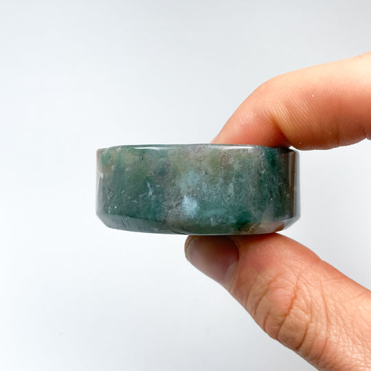 Moss Agate Cat Mini Bowl - Rocks and Gems Canada