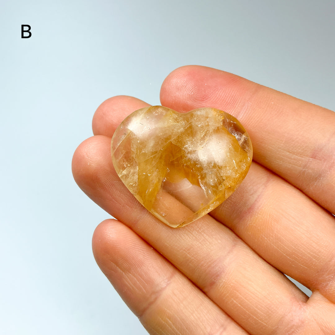 Golden Healing Quartz Heart - Rocks and Gems Canada