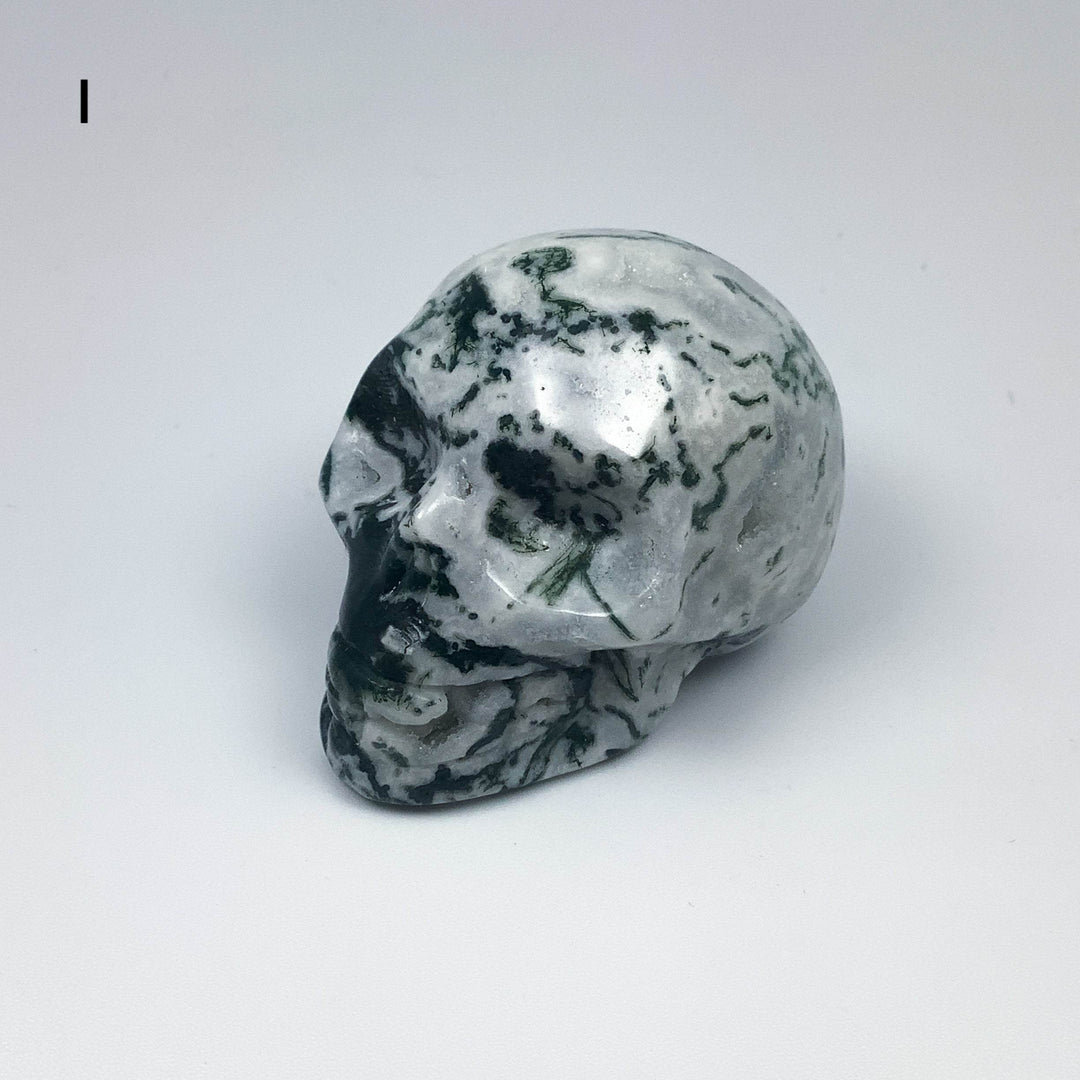 Moss Agate Skulls - Rocks and Gems Canada