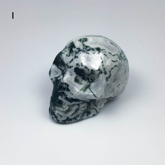 Moss Agate Skulls - Rocks and Gems Canada