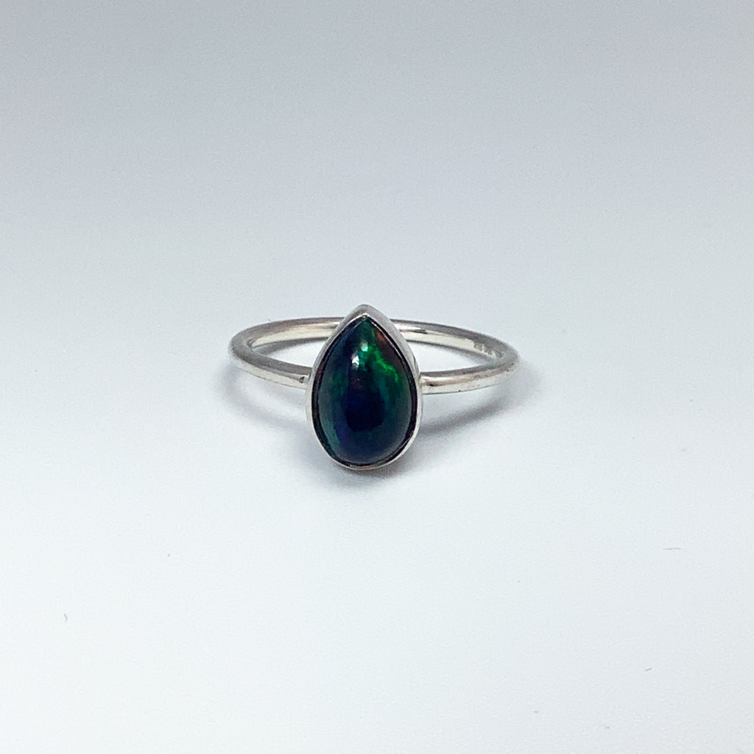 Black Ethiopian Opal Ring