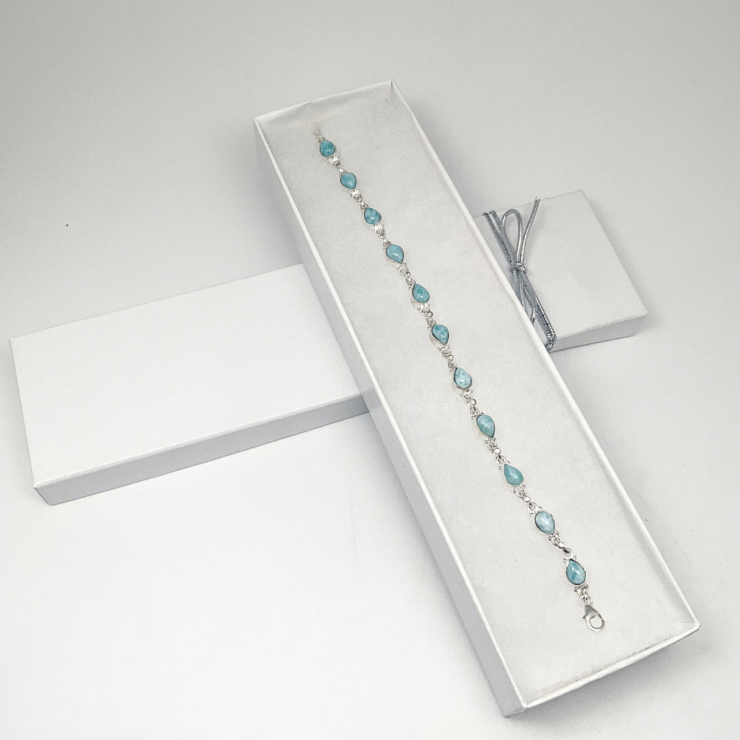 Larimar Sterling Silver Bracelet-Rocks and Gems Canada