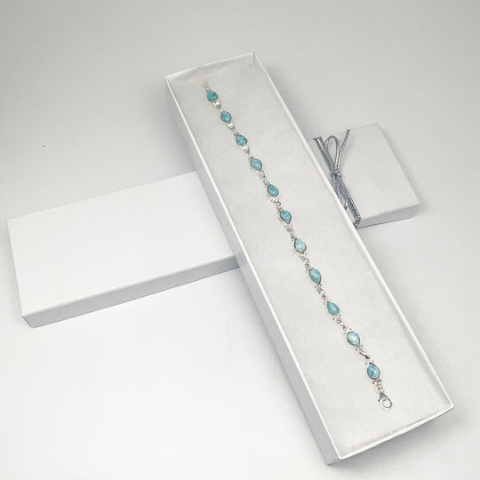 Larimar Sterling Silver Bracelet-Rocks and Gems Canada