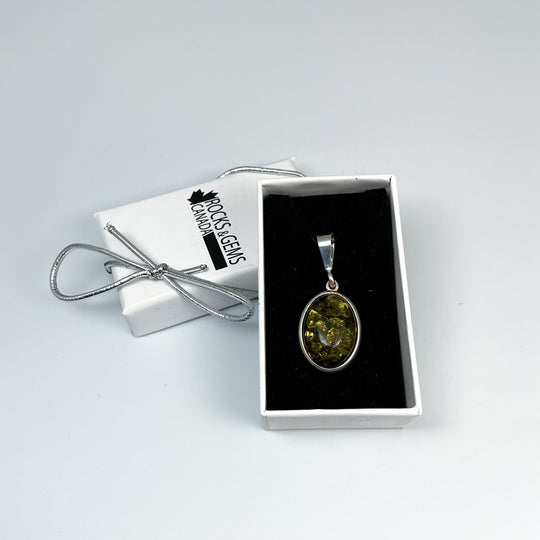 Green Amber Pendant