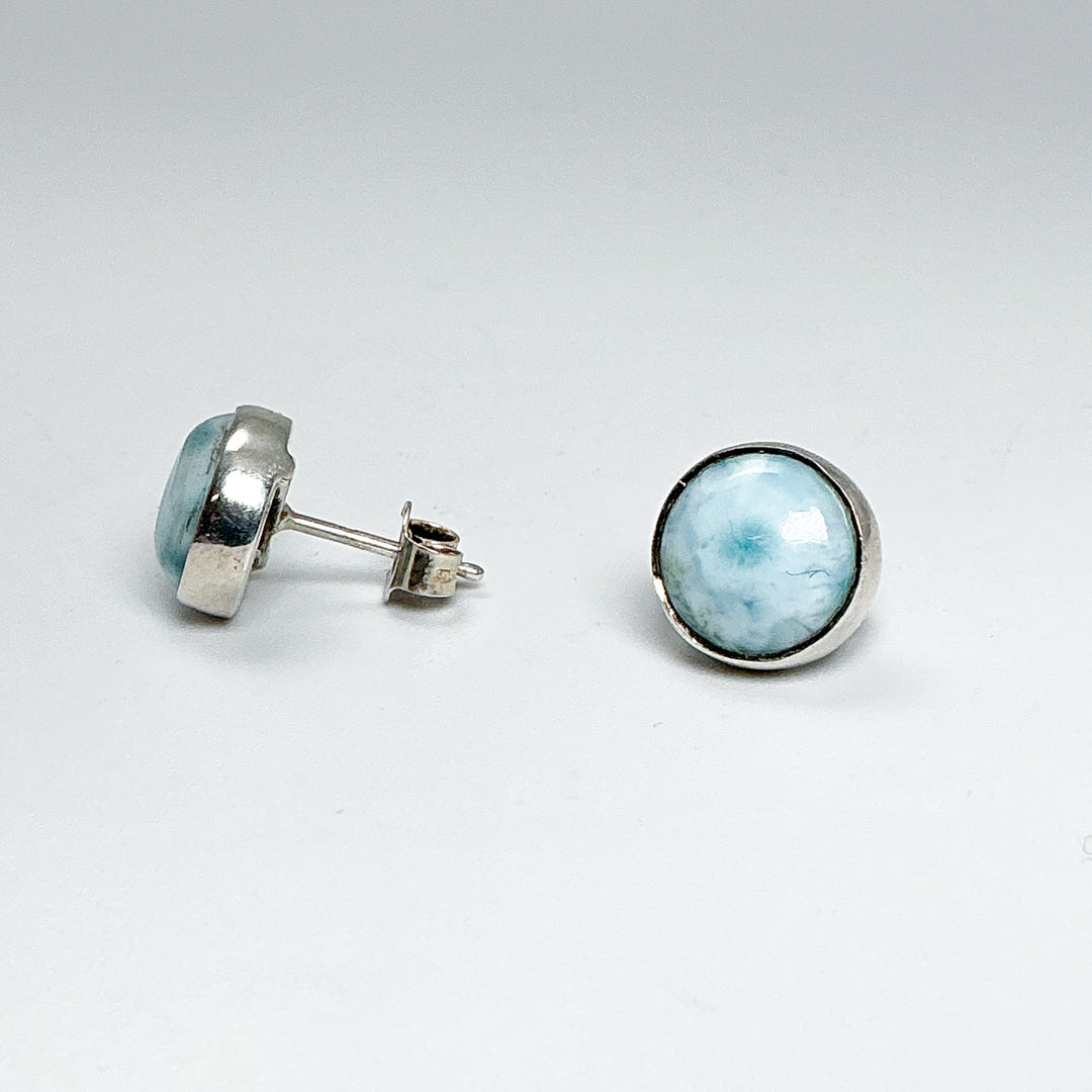 Larimar Stud Earrings - Rocks and Gems Canada