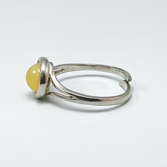 Butterscotch Amber Adjustable Ring - Rocks and Gems Canada
