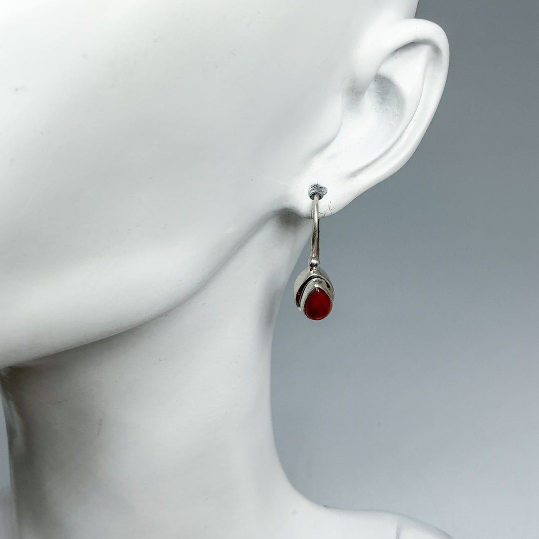 Carnelian Agate Dangle Earrings