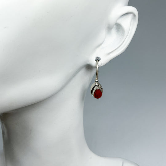 Carnelian Agate Dangle Earrings