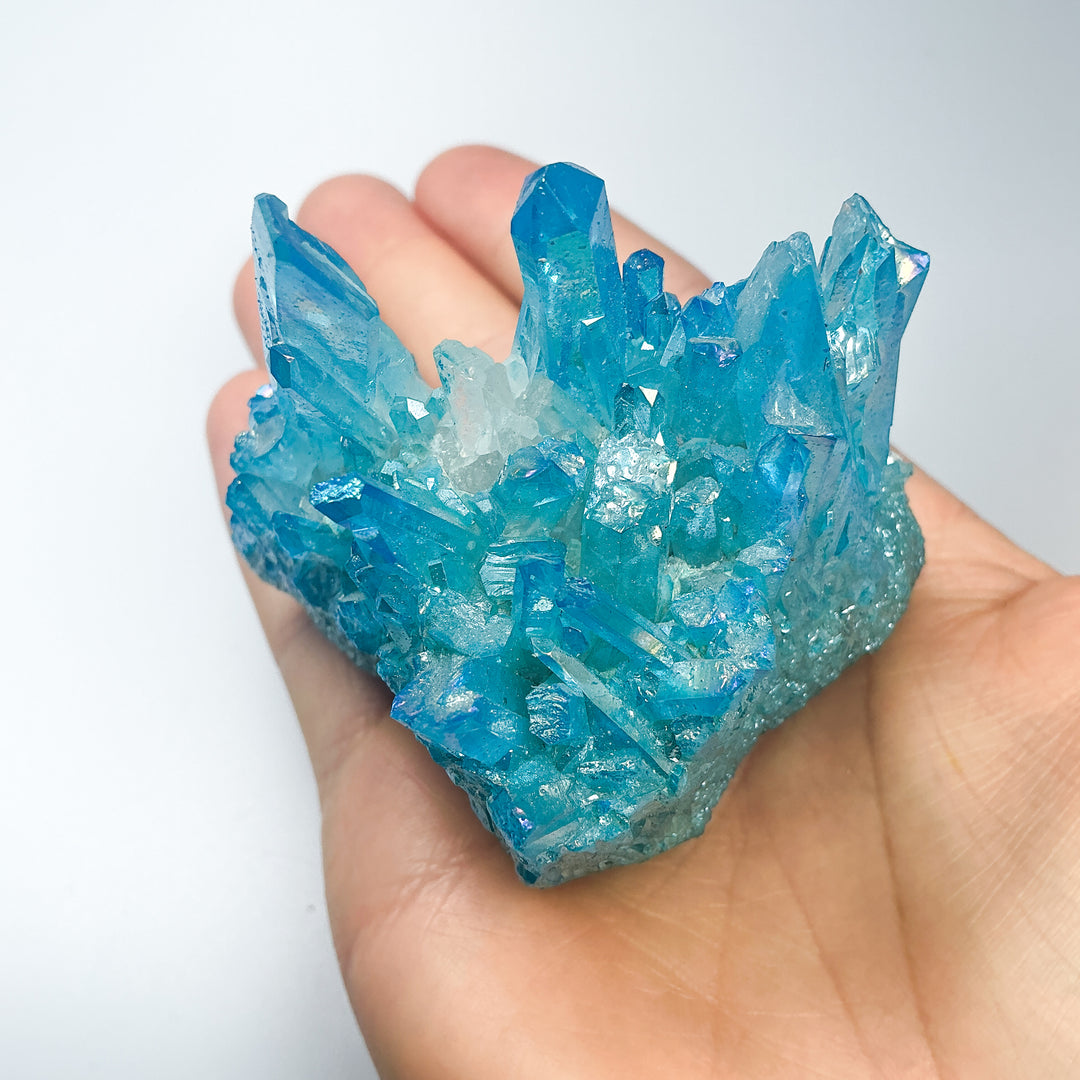 Aqua Aura Quartz Cluster