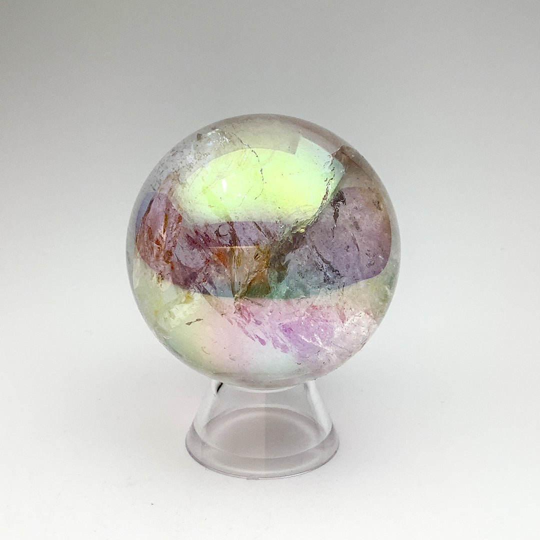 Aura Rose Quartz Sphere - Rocks and Gems Canada
