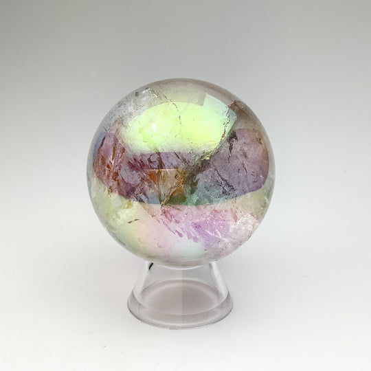Aura Rose Quartz Sphere - Rocks and Gems Canada