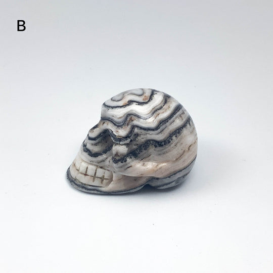 Carved Zebra Jasper Skull - Rocks and Gems Canada