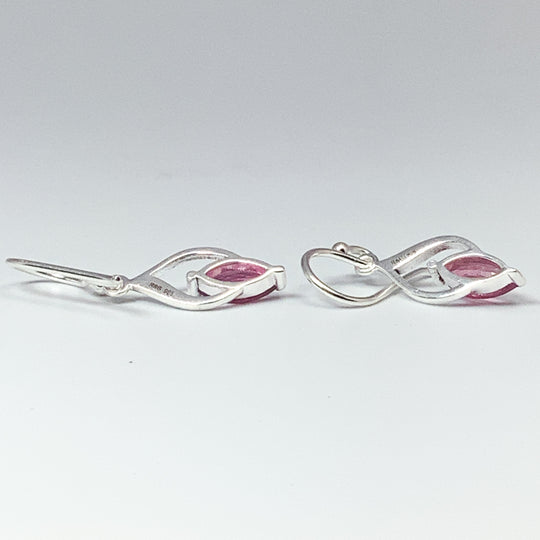 Pink Tourmaline Dangle Earrings