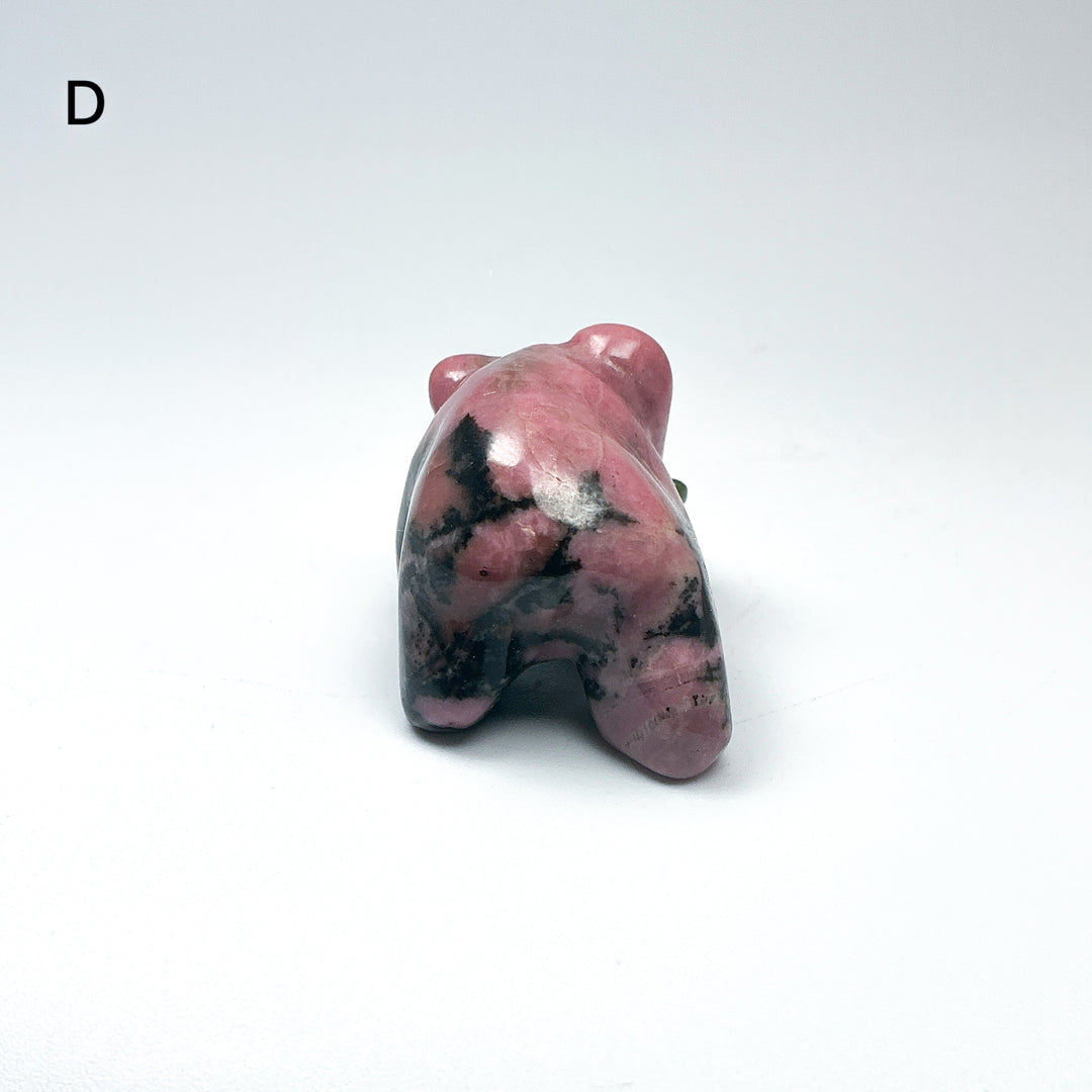Rhodonite Bear with Canadian Jade Fish Carving - Rocks and Gems Canada