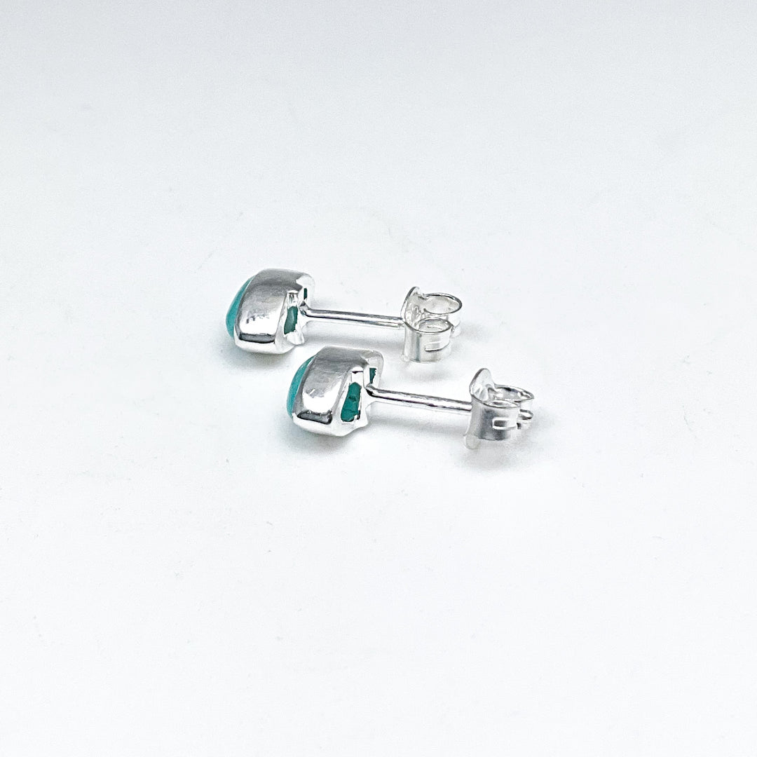 Amazonite Stud Earrings - Rocks and Gems Canada