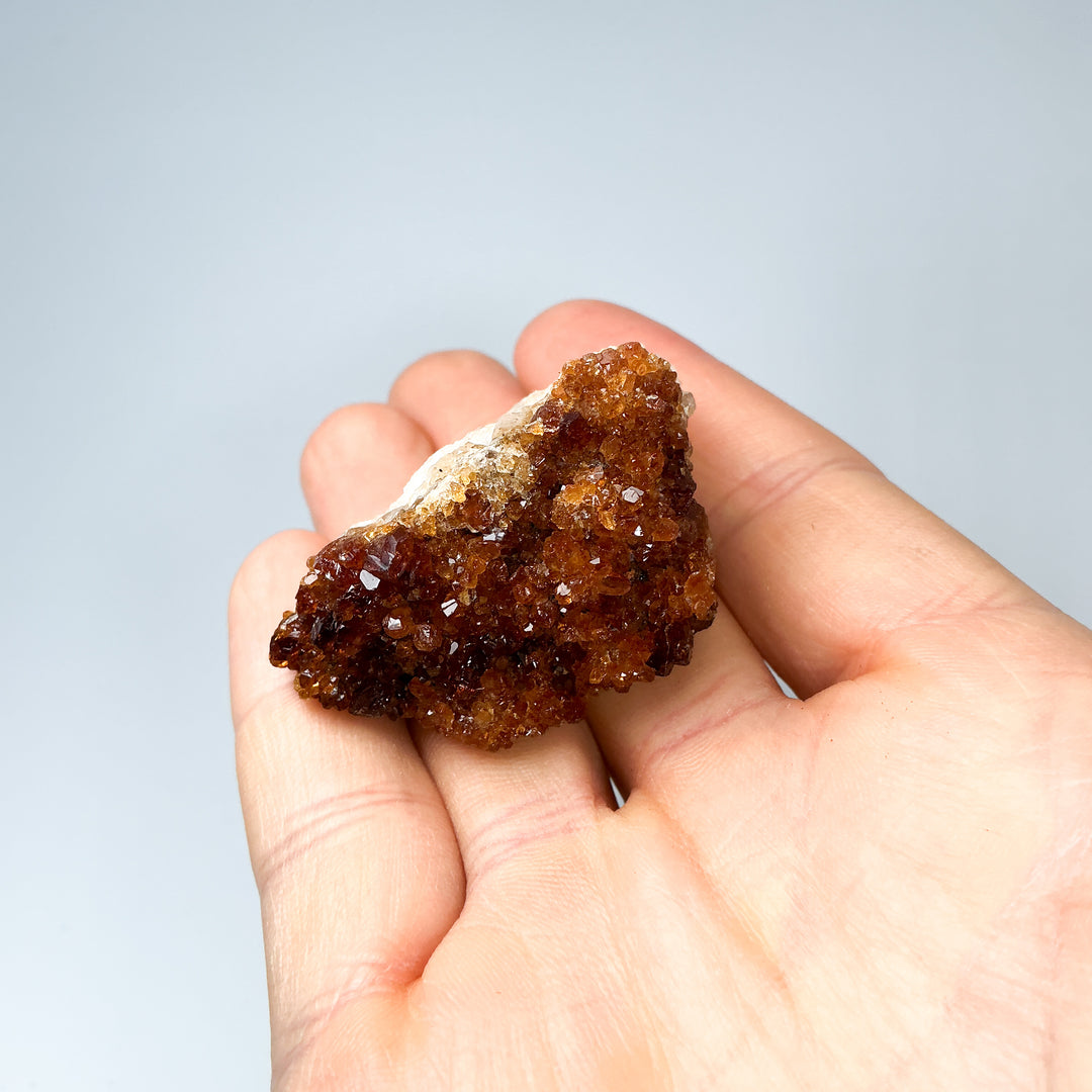 Dark Citrine Druze Cluster - Rocks and Gems Canada